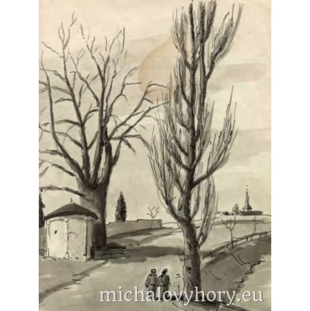 Cesta z Michalových Hor do Boněnova, kaplička, v jejímž návrhu má prý prsty sám Santini, dnes již takřka rozpadlá