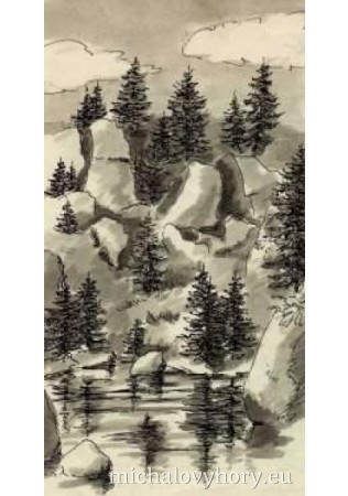 Lom ve Výškovicích - jezírko je tu dodnes, kolem něj klubka zmijí